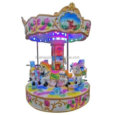 China 6 seats mini indoor playground carousel for sale coin operated kids carousel game machine 240*240*260cm for sale