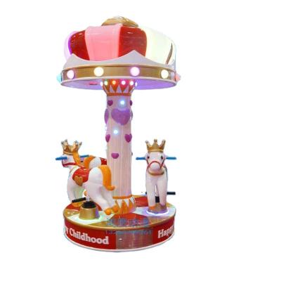 China Coin Operated Kids Carousel Game Machine Amusement Park Rides Carousel Horse Carousel Ride For Children Hh-00032 for sale