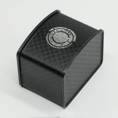 China Custom Logo Curved Single Watch Box Accepted Recyclable Watches Storage Cases With Pillow for sale