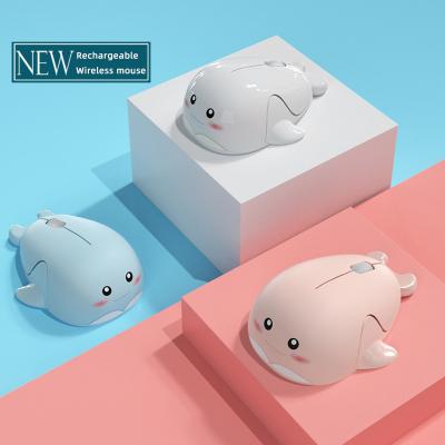 China New Design 3D Cute Computer Optical Dolphin Shape Mini Lovely Animal Shape Wireless Mouse 2.4G Rechargeable for sale