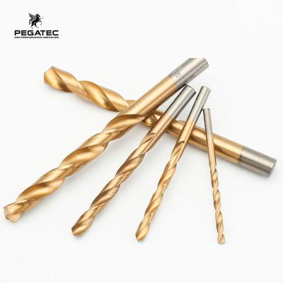 China . Pegatec High Speed ​​Straight Smooth Din 338 HSS M35 Cobalt 5% German Parallel Shank Twist Drill Bits For Stainless Steel/Steel/Metal for sale