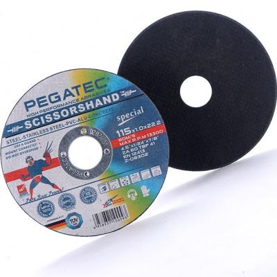 China 4 1/2inch 115x1.0x22mm PEGATEC All-In-One Resin Cutter Wheel Size 115mm with EN12413 115x1.0x22mm for sale