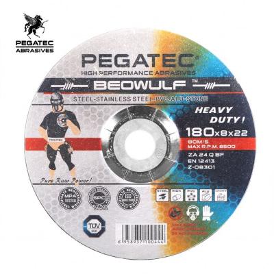 China BEOWULF Industrial Use 180X8X22.2mm 8mm Stainless Steel 7 Inch Metal Grinding Wheel for sale