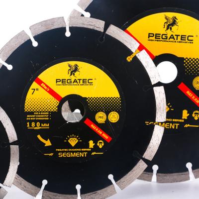 China Dry Cut PEGATEC 7'' Diamond Grinding Wheel 180mm Plated Diamond Saw Blade for sale