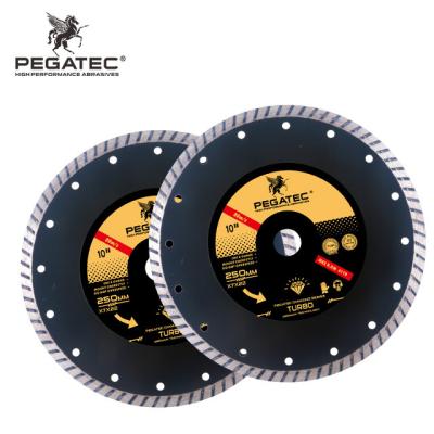 China Granite PEGATEC 250mm 10inch diamond saw blades for concrete armad marble tile cutter cuttee for sale