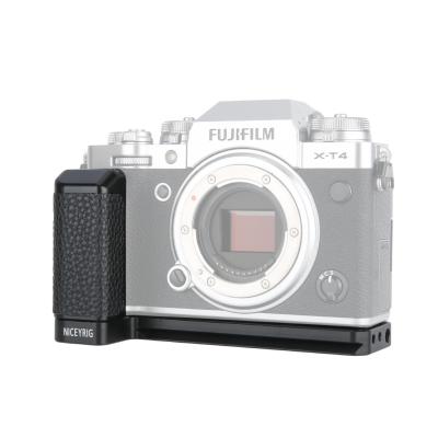 China Aluminum Alloy / Niceyrig Quick Release Plate Camera Leather L-Bracket For Fujifilm X-T4 for sale