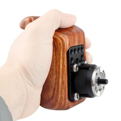 China NICEYRIG Aluminum Alloy+Wood Camera Grip Wooden Handle with ARRI Rosette (Left) for sale