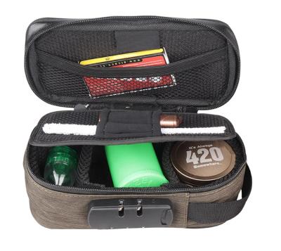 China Medium Size Waterproof Shockproof Dustproof Herb Container Odor Proof Case Smell Proof Case Bag Stash Box with Combination Lock for sale