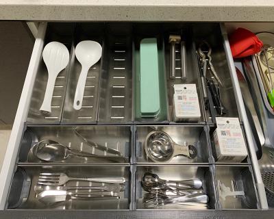 China 800stainless steel diy storage tray panty drawer box cutlery modern organizer box for sale