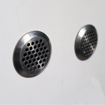 China Modern Circular Cabinet Frame Arc Air Grille Stainless Steel Cabinet Door Ventilation Accessories for sale