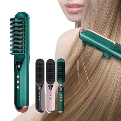 China 2021 Household New Design Straightening Hair Straightener Comb Fast Hot Comb Professional Hair Straightener for sale