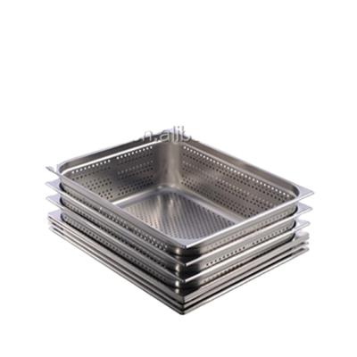 China Restaurant Serving Chafing Dish Stainless Steel Pan Gastronorm Tray 1/1 Container 40mm Deep Bath for sale