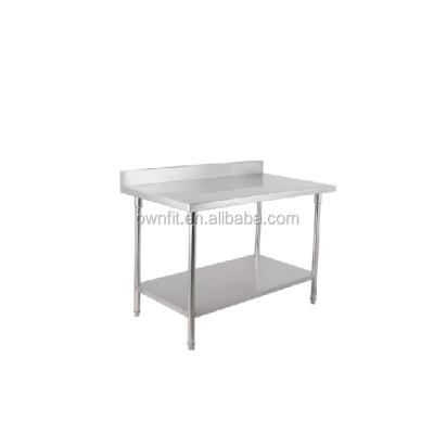 China Easily Assembled Commercial Stainless Steel Kitchen Prep and Operation Table Work Bench with Backsplash for sale