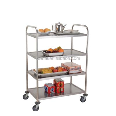 China Durable Luxury Design Stainless Steel Mobile Food Cart For Kitchen for sale