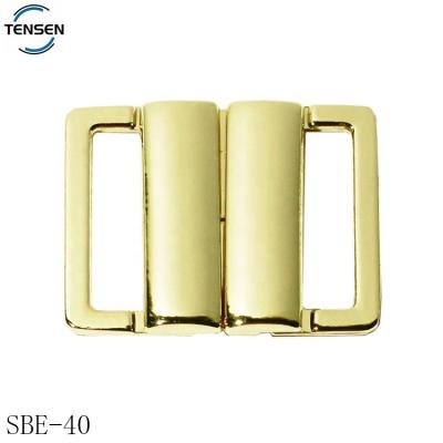 China Environmental friendly wholesale gold brand accessories shoes buckle straps hardware adjustable swimwear decoration parts 2 for sale