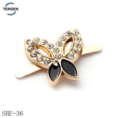 China Environmental Friendly Custom Nameplate Decoration Butterfly Shape Shoes Handmade High Heel Shoe Cuts Material With Rhinestone for sale