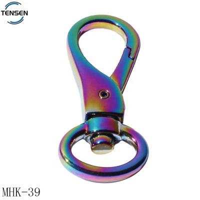 China Environmental Friendly Rainbow Plating Dog Leash Fit Blanks Zinc Alloy Wallet Rainbow Metal Buckle Handbag Clip Hook Accessories for sale