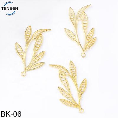 China Europe Leaf Shape Metal Label Gold Digging Accessory Custom Logo Marked Metal Hole Marker Tags for sale