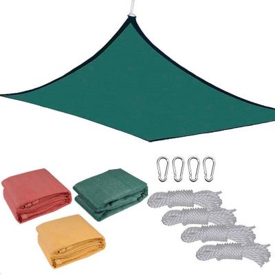 China HDPE 3D 5 X 5m Square Max Waterproof Sun Shade Sail With UV Protection for sale