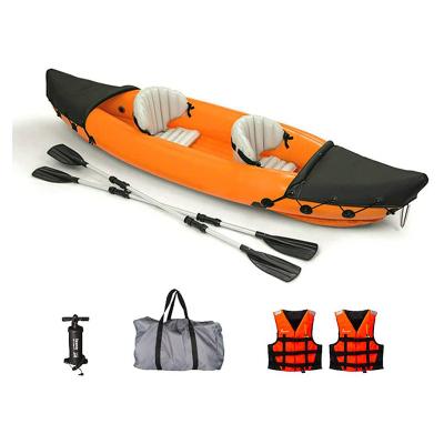 China Durable PVC 3D MAX Kayak 2 Person Inflatable Kayak De Pesc Botas Pedal Kayak Fishing With Pedal for sale