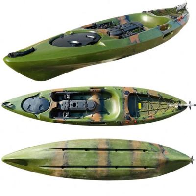 China Popular Single 12ft Dropstitch Paddle Kayak Fishing PESCA With Rudder Sit On Top Canoe for sale