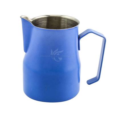 China Sustainable Milk Pitcher Stainless Steel Coffee Milk Pitcher Mug for sale