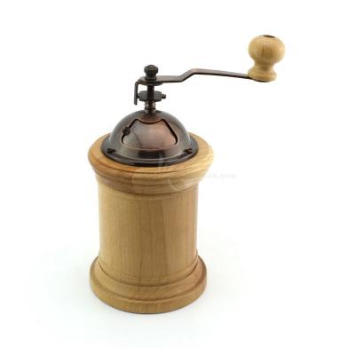 China Stainless Steel Wooden Viable Espresso Utensil Manual Coffee Grinder Burr Coffee Mill for sale