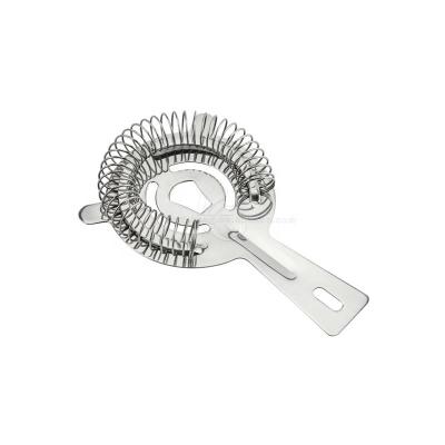 China Sustainable Commercial Ribbon Cocktail Strainer Barware Stainless Steel Cocktail Bar Strainer for sale