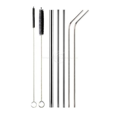 China 8.5 Inch Gold Viable Reusable Stainless Steel-Copper Metal Drinking Straw Set Silicone Tips Cocktail Straw for sale