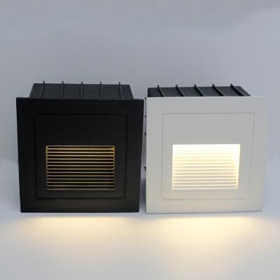 China Fancy Stair Outdoor Aluminum Led Step Lights CE ROHS 2W SMD Recessed Garden Stair Led Wall Light for sale