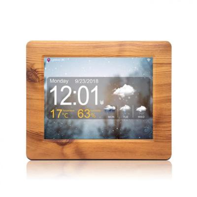 China Class New Item Dementia 8 Electronic Digital Wood Led Alarm Clock Elderly With Day And Date for sale