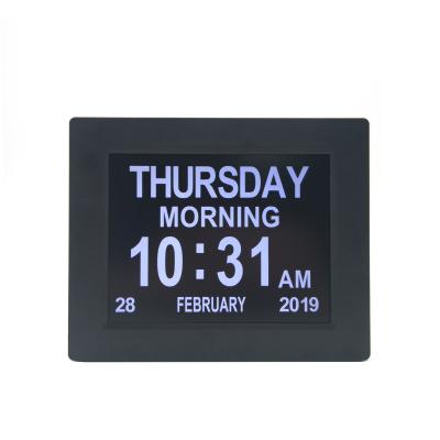 China Classes Gift for Seniors 8 Inch Wireless Digital Calendar Clock for People with Alzheimer's and Memory Loss for sale