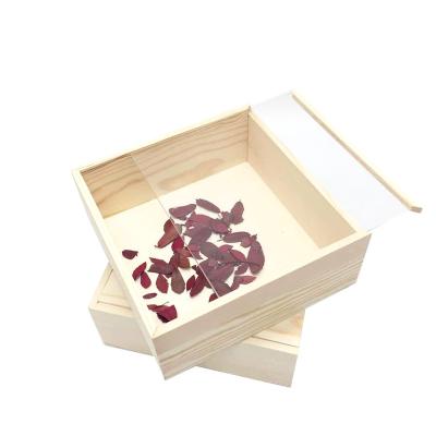 China Handmade Solid wood box packaging pull cover box jewelry handmade wooden gift box for sale