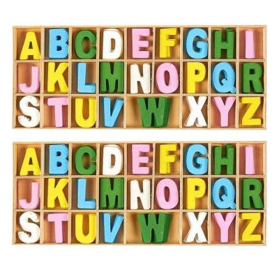 China Wood Wooden Craft Letters with Storage Tray Set- Wooden Alphabet Letters for Home Decor, for sale