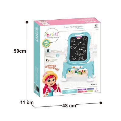 China ABS Plastic Learning Item Portable Double Sided Magnetic Painting Board Kids Stand Writing Magnetic Drawing Board For Kids for sale