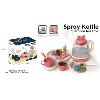 China ABS Battery Operated Plastic Kids Pretend Play Tea Set Toy Cooking Toy For Children for sale