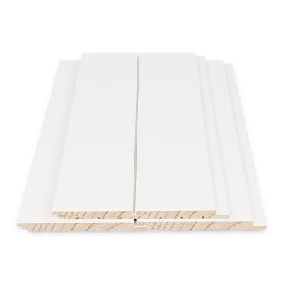 China Modern Decorative Wall Molding White Wood Moldings Primer Timber Wall Panel Decoration Cladding for sale