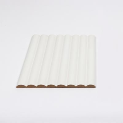 China Modern decorative wood strip molding MDF interior decorative wood millwork molding white wall panel for sale