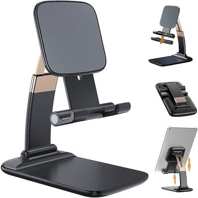 China Universal Adjustable Adjustable Mobile Phone Stand Aluminum Alloy Desktop Cell Phone Holder Portable Stand Holder for sale