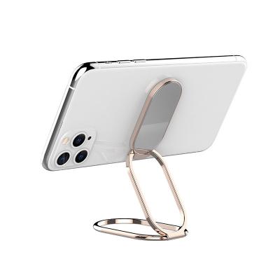 China Adjustable Magnetic Folding Stand Live Metal Ring Laptop Phone Stand Buckle Magnetic Ring Folding Mobile Phone Holder Car Bracket Desk for sale