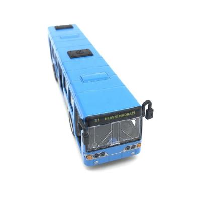 China Diecast toy 1: 90 alloy diecast bus pullback car toy, 3 door, light with sound for sale