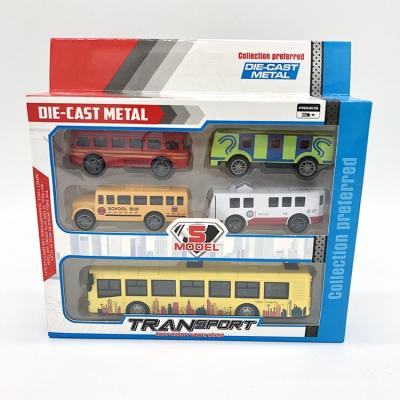 China Diecast Toy Hot Sale 1:90 Diecast Model Car Pull Back Mental Toys Die Cast Bus Car For Kids for sale