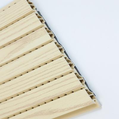 China Waterproof+ECO-Friendly 210 KTV Bamboo Wood Fiber Panel Sound Absorbing Conference Room Perforated Soundproof Eco-Friendly Wooden Wall Panel for sale