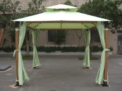 China Outdoor Gazebo Sun Shade Square Pole Fiberglass Gazebo for sale