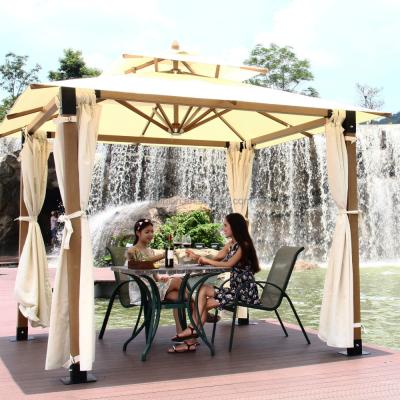 China Polyester / Spunpoly / 4 Pole Acrylic Strong Fiberglass Outdoor Gazebo for sale