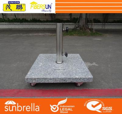 China Outdoor furniture hot sale granite base with 304 s/s hardwards for outdoor patio umbrella for sale