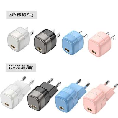 China Mobile Phone USB Charging Mini Portable Fast Type-C Palladium 20W Charger Wall Power Adapter For Mobile Phone for sale