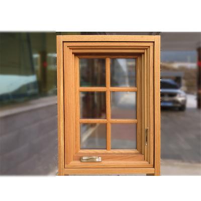 China American Anti-theft Superior Quality Solid Wood Windows Aluminum Crank Open Swing Casement Windows for sale