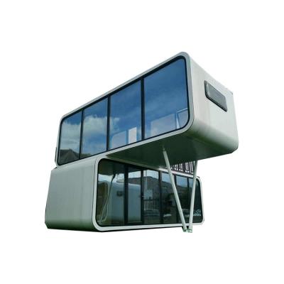 China 20ft Steel Structure Modern Prefab Luxury Portable Customized Prefab Modular Movable Apple Cabin Container House for sale