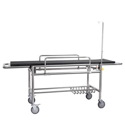 China MGE-ST-14 Medige Metal Stainless Steel Emergency Bed Stretcher Trolley Mobile Hospital Patient Stretcher Trolley for sale